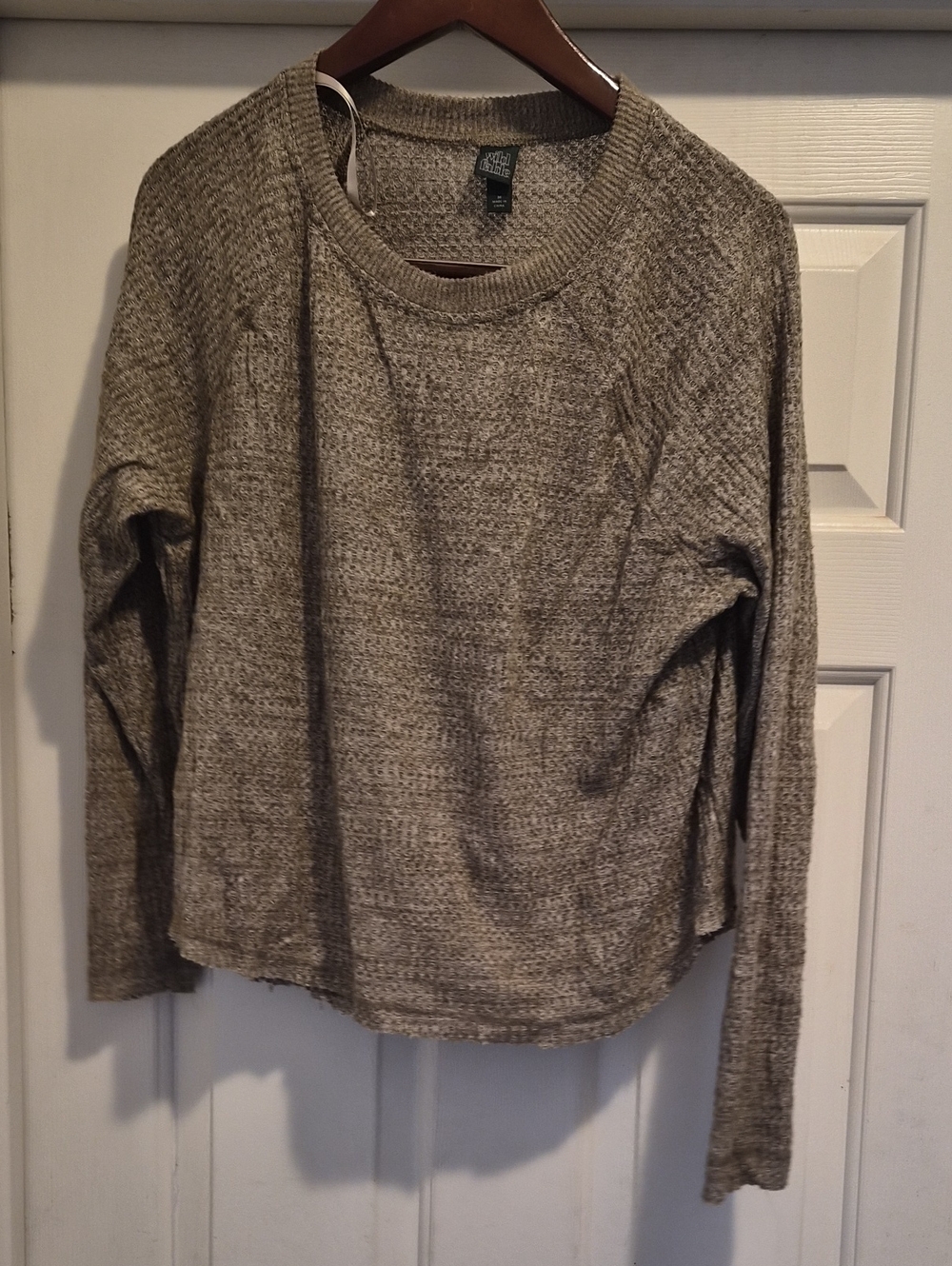 wild fable Taupe Textured Knit Pullover